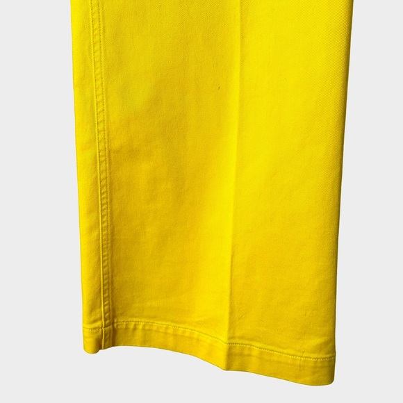 Polo Ralph Lauren High Rise Wide Leg Stretch Trousers Bright Yellow Size 8 - Picture 6 of 13